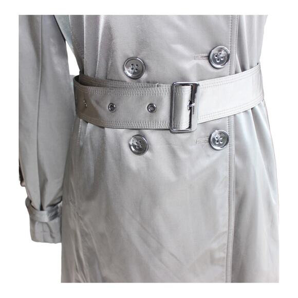 Vintage Double Breasted Mid Length Trench Coat Jacket with Belt - Size XL - Picture 12 of 16